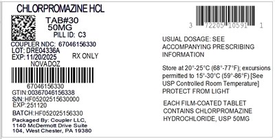 Label (72205 105 91 Chlorpromazine HCl 50mg 67046 1563 30)